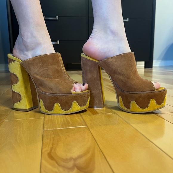 💫✨HP✨💫Suede platform mimosa mules (37.5/7) - Picture 11 of 11